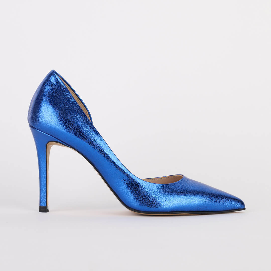 *UK size 1 - SAPPHIRE - blue, 8cm heels