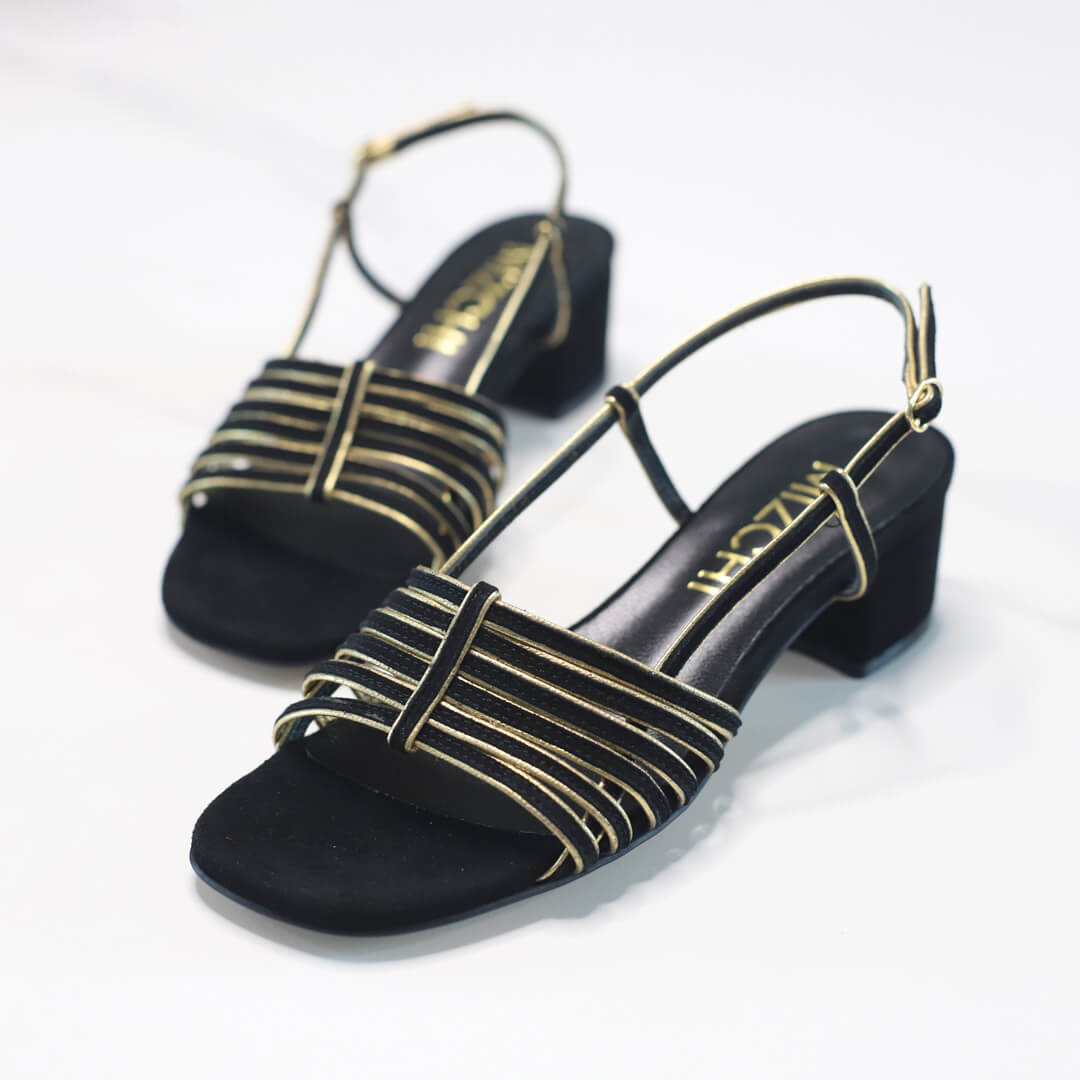 *UK size 2 - ETHEREAL - black, 5cm heels
