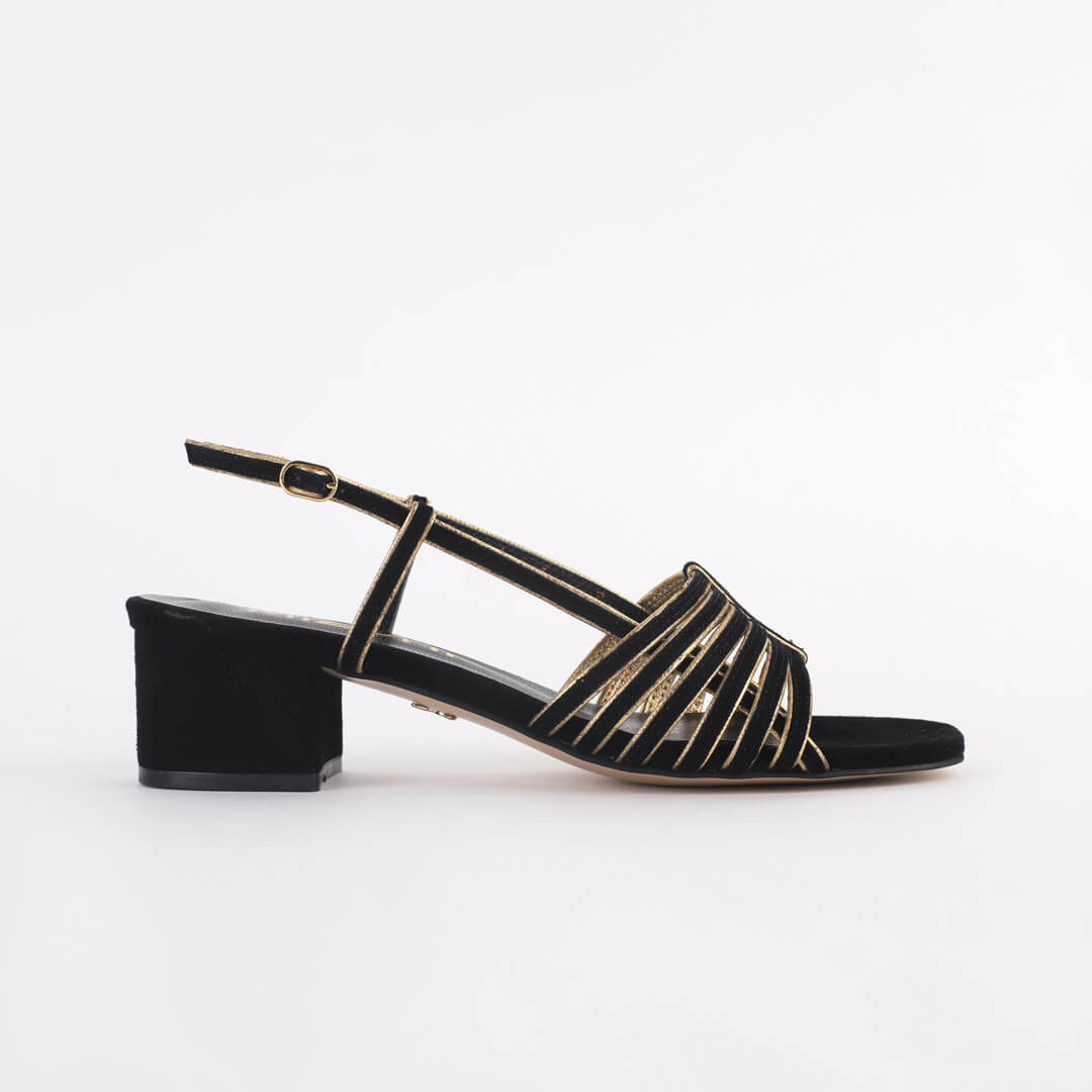 *UK size 2 - ETHEREAL - black, 5cm heels