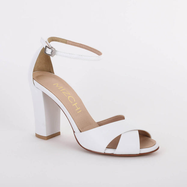 *UK size 1 - ALOVE - white, 9cm heels