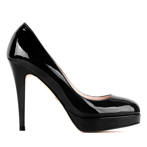 *UK size 2 - VIVA LA DIVA - Black Patent, 11/2cm heels