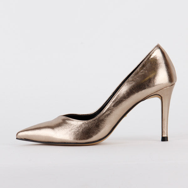 *UK 2.5 - POMPE D' ORO - gold, 6cm heel