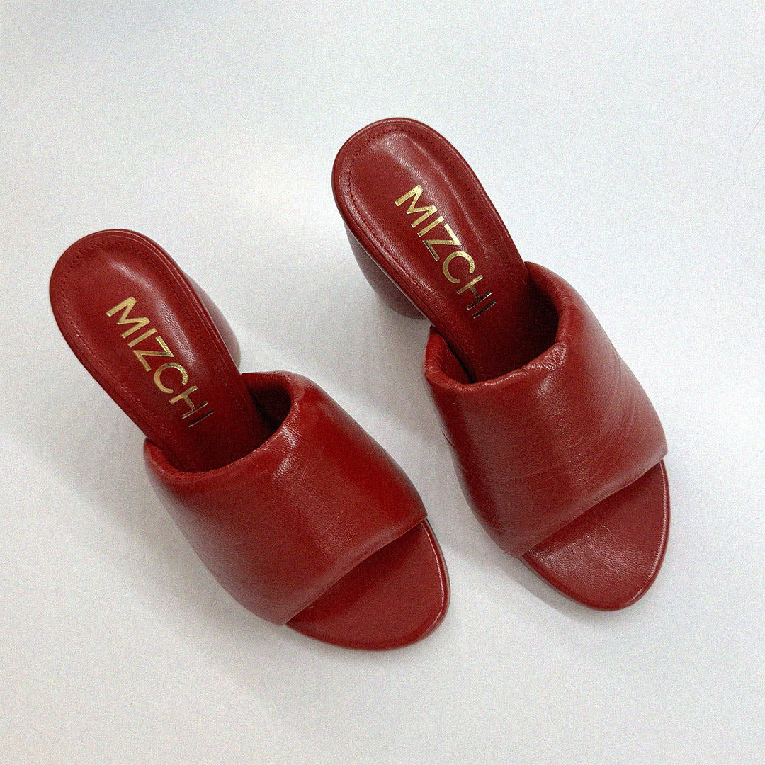 *UK size 1 - POCCIN - CUSTOM RED, 8cm heels