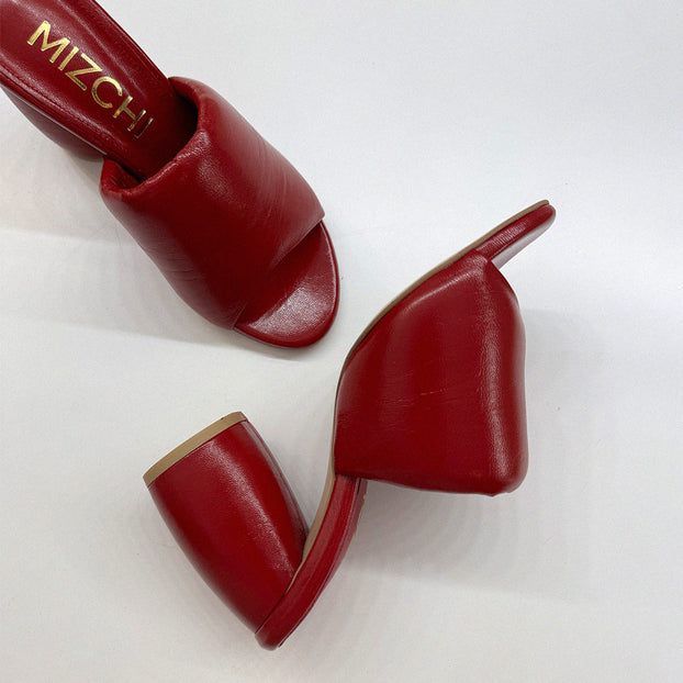 *UK size 1 - POCCIN - CUSTOM RED, 8cm heels