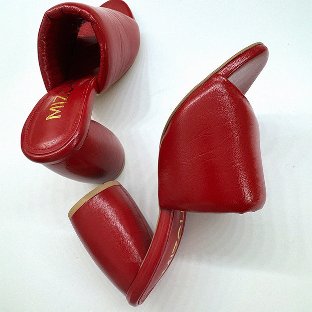 *UK size 1 - POCCIN - CUSTOM RED, 8cm heels