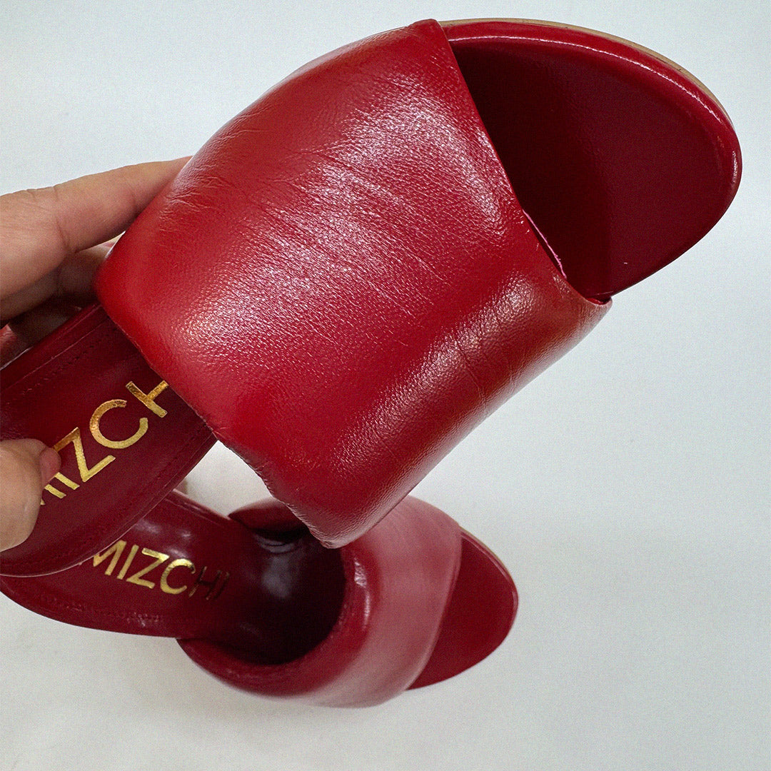 *UK size 1 - POCCIN - CUSTOM RED, 8cm heels