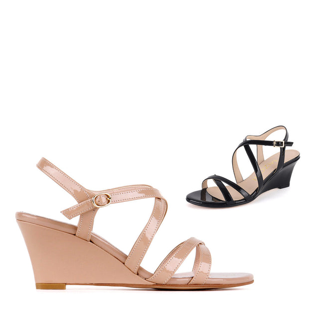 *ESSIS - black patent, 6cm size UK 2.5