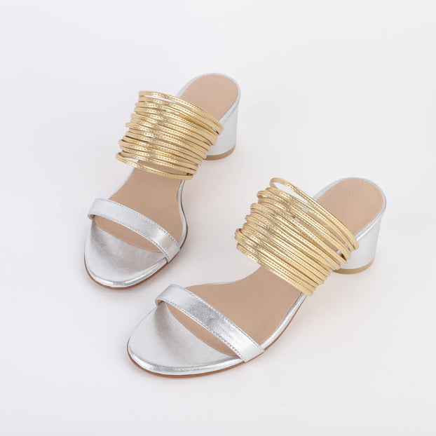 GOLDEN EYE - round heel slippers
