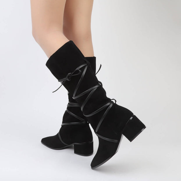 OJA - lace up knee boot