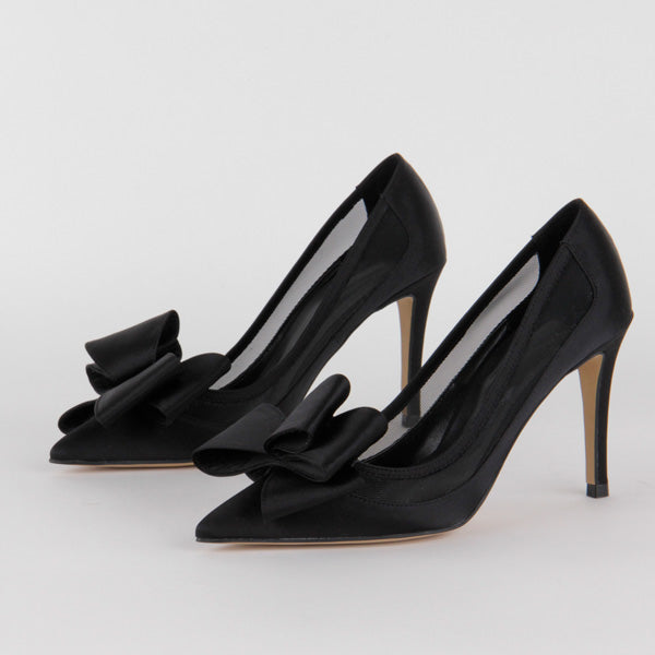 Black medium high sales heels