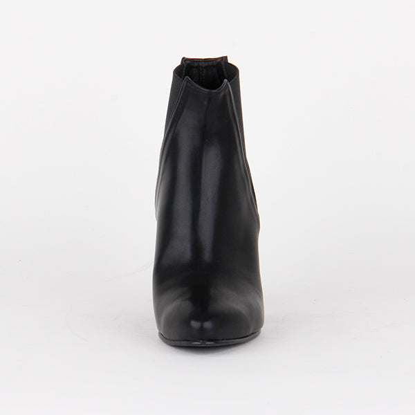 *KOZEE - black leather, 8cm size UK 2