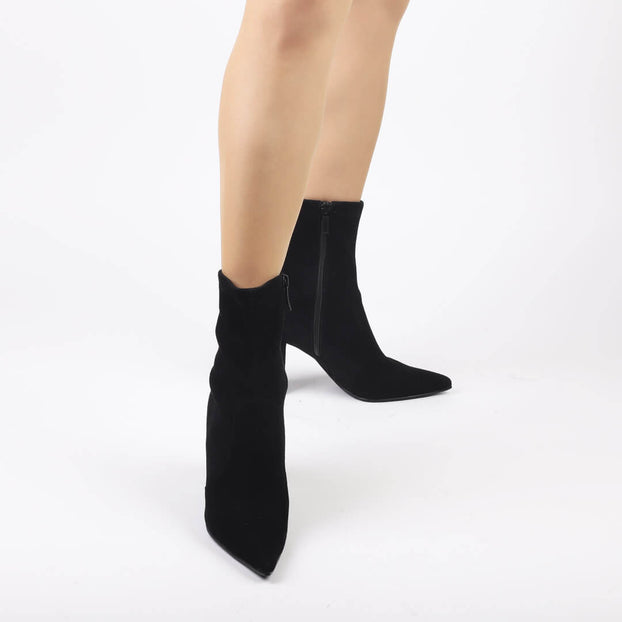 BLANCA - elasticated leather ankle boot