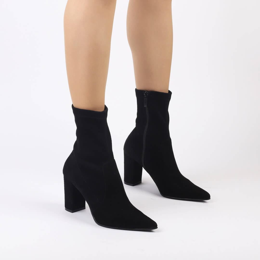 BLANCA - elasticated leather ankle boot