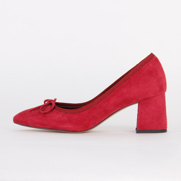 UK size JANE SUEDE red, 6cm heels by MIZCHI Pretty Small Shoes