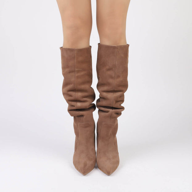WOLLEN - suede long boots