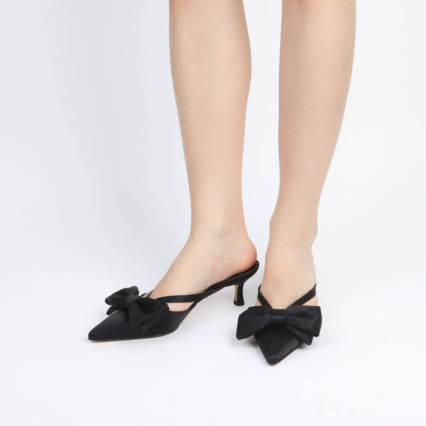 MESA - satin bow mule