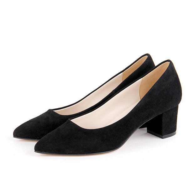 *COURTNEY black suede - 5cm, size UK 1