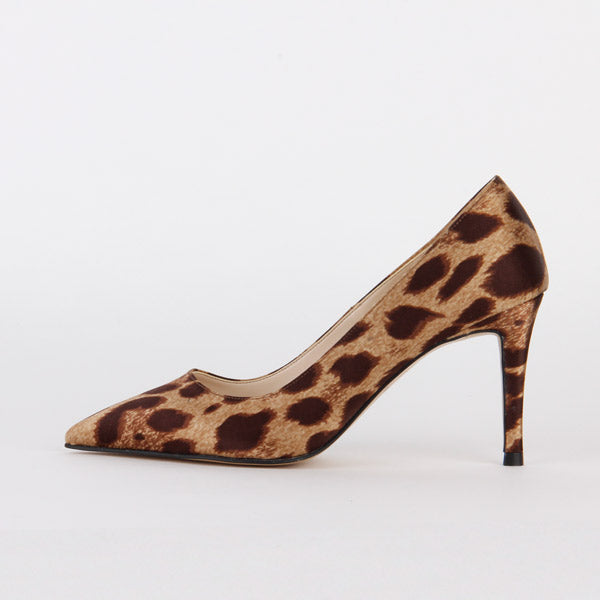 *LONDON HEEL - leopard, 8cm size UK 2.5