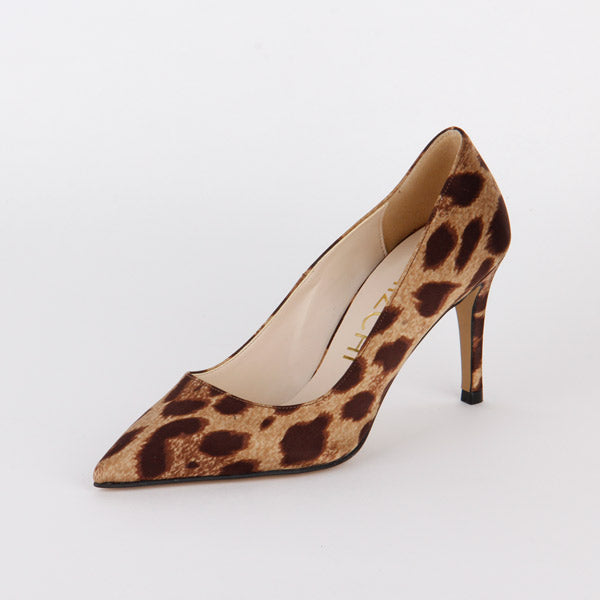 *LONDON HEEL - leopard, 8cm size UK 2.5