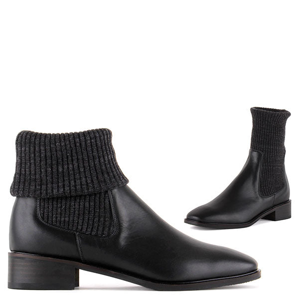 Fitted black 2025 ankle boots