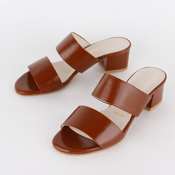 *TWO STEP - brown leather, 4cm size UK 2.5