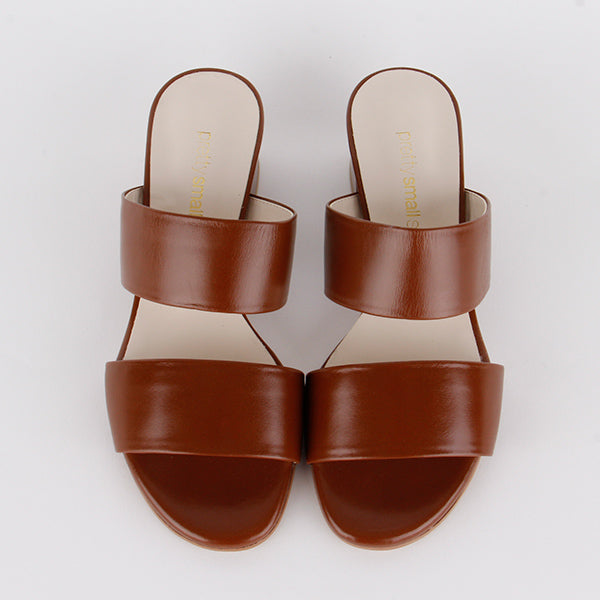 *TWO STEP - brown leather, 4cm size UK 2.5