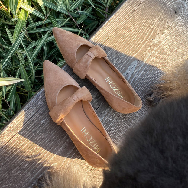MAE - suede point toe flats