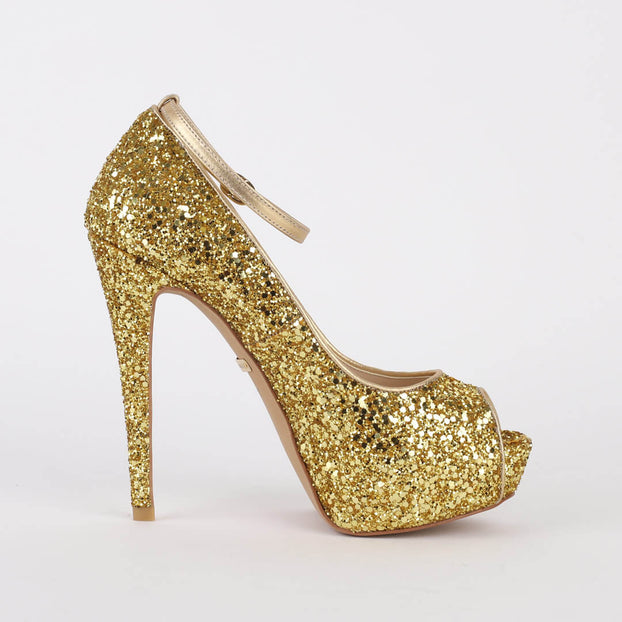 OPULENCE BY NEXT stunning ! champagen gold glitter Platform heels - UK 5/38  £4.60 - PicClick UK