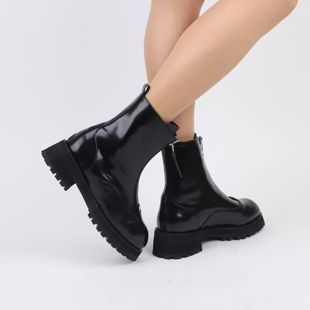 ELIZ - zipped military boot