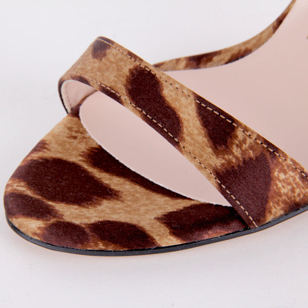 *MEGAN - leopard silk, 8cm size UK 3