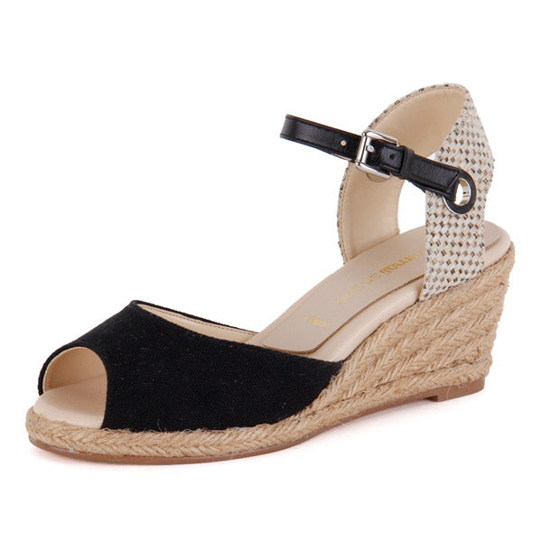 *ESPA - beige and black, 6cm size UK 2.5