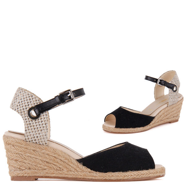 *ESPA - beige and black, 6cm size UK 2.5