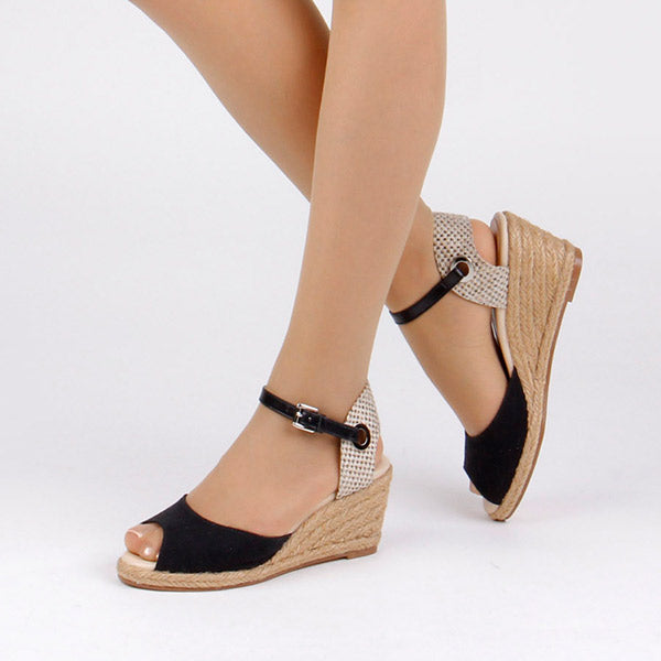 *ESPA - beige and black, 6cm size UK 2.5