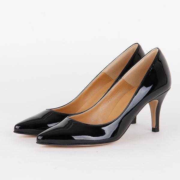 *PRIMOLOCO - black patent, 7cm size UK 1