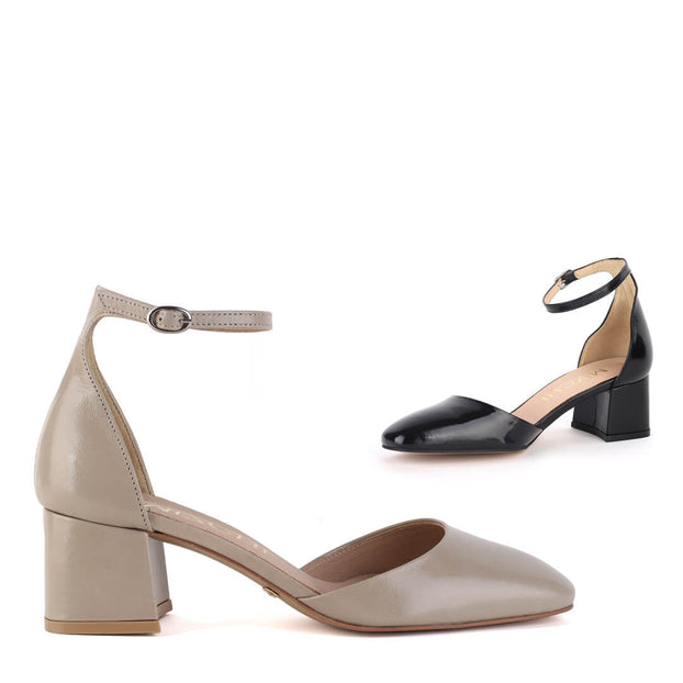 Amazon.com | TruFox Open Toe Ankle Strap Low Block Heel Dress Sandal,  Black, 6 | Heeled Sandals