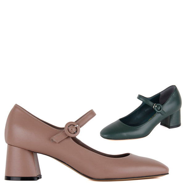 Mary jane pumps with chunky clearance heel