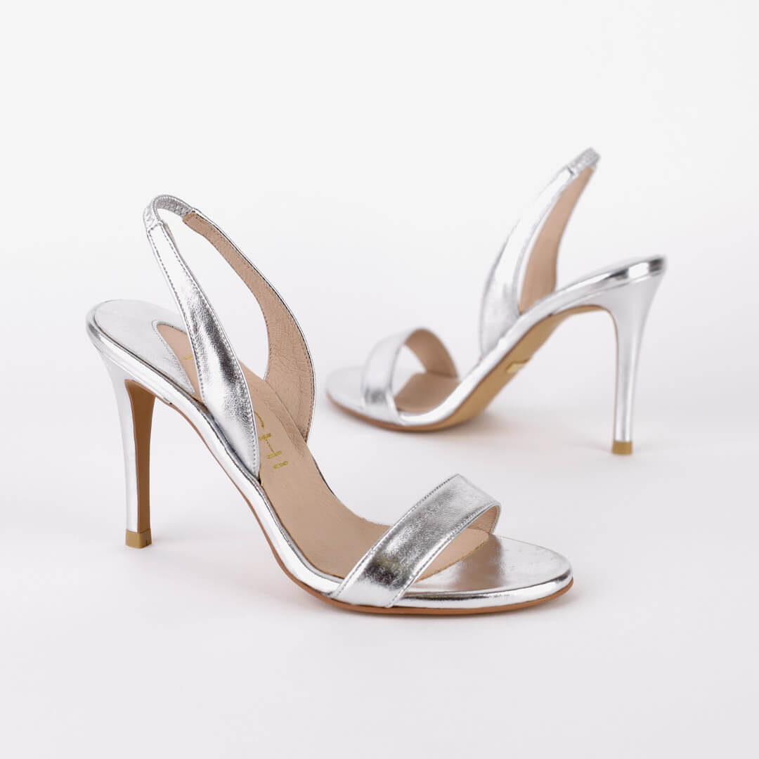 *MADRID METALLIC- silver, 9cm size UK 1