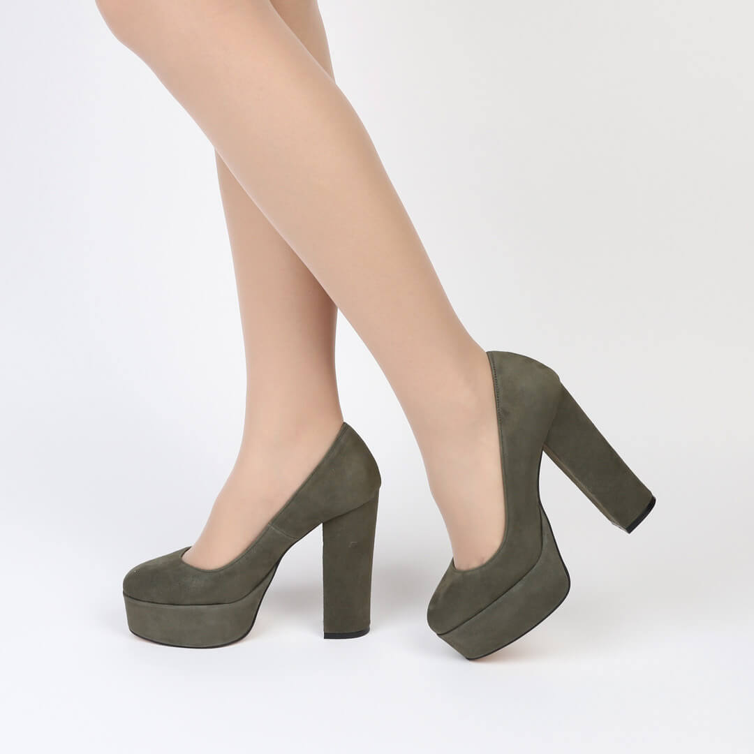 *HAYLEY - khaki, 12/3.5cm size UK 2.5