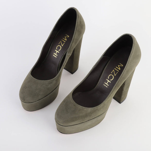 *HAYLEY - khaki, 12/3.5cm size UK 2.5