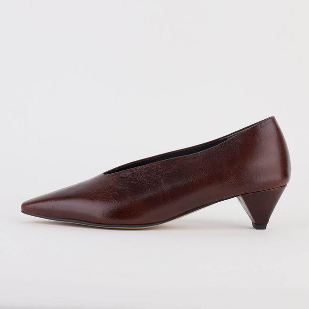 Small Swan Casual high heels brown - KeeShoes