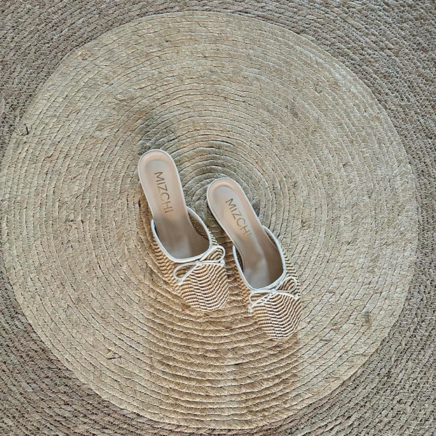 YISSAN - flat rattan slippers