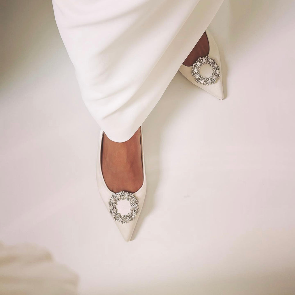 Petite Size Wedding Slingback Shoes by MIZCHI Pretty Small Shoes