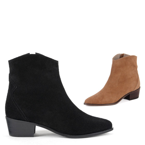 Petite Suede `Cowgirl` Ankle Boots by MIZCHI Pretty Small Shoes