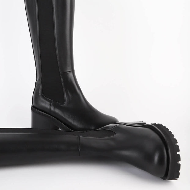 JEAGER - leather knee boots