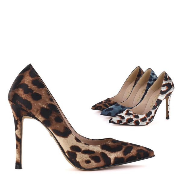 Animal print high heel cheap shoes