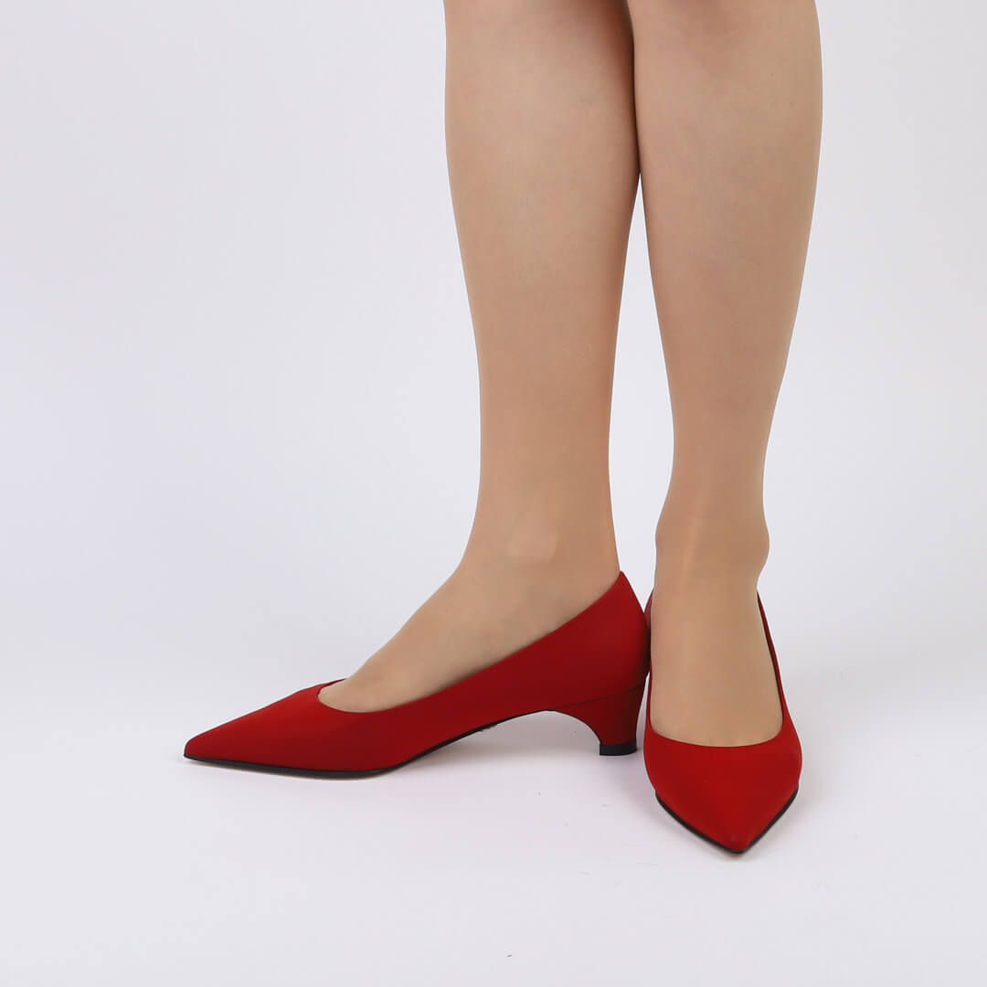 CHAVA - velvet leather pump