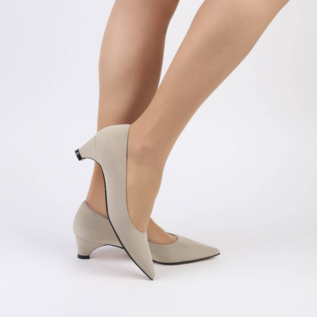 CHAVA - velvet leather pump
