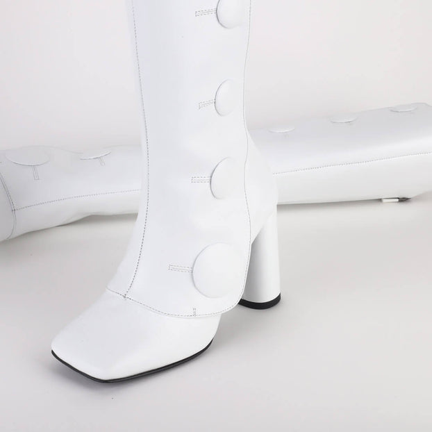 ABOTONA - button knee boot